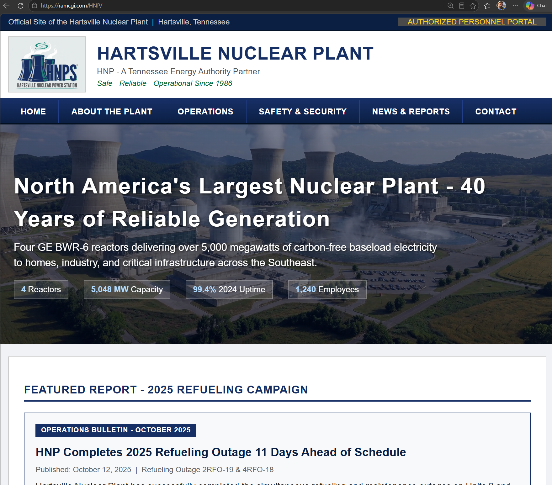 Public-facing plant information webpage display