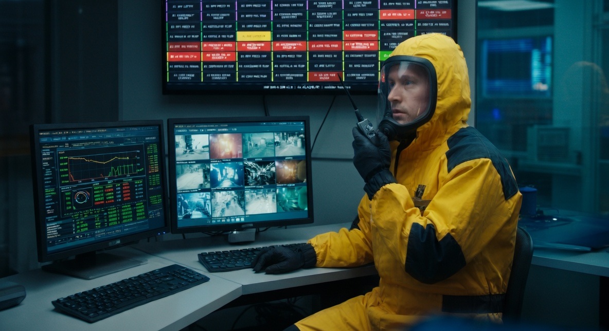 Cinema-ready control room GUI on a film set